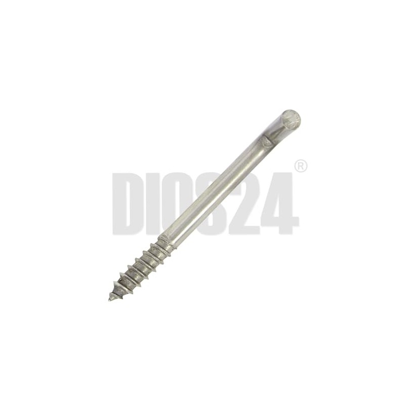 DIOS24 Pack of 25 Screw Hooks Straight L-Shape with Wood