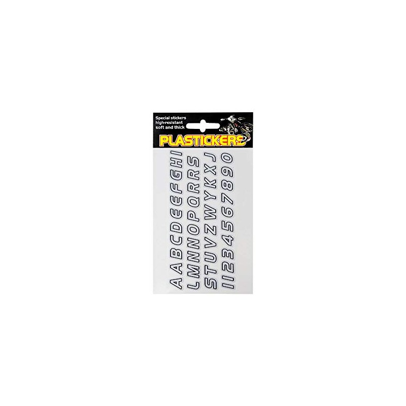 4R Quattroerre.it 5740 Reflective Plastic Letters Numbers Stickers for Motorcycle