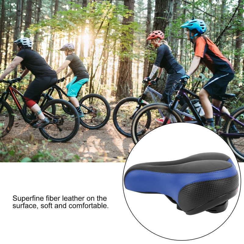 Bike Saddle Microfiber Leather HollowCarved Shock Absorber Mountain Bike Saddle
