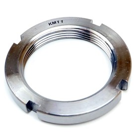 Parts and Parts Slot Nut KM11 55 x 75 x 11 mm, DIN 981, Shaft Hub Attachment, Metric Threaded Groove Nut, Use with Locking Washer DIN 5406, Ideal for Shafts & Gear Assemblies