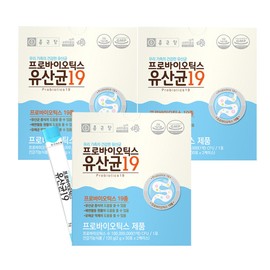 Chong Kun Dang Probiotics Lactobacillus 19 60 sachets / 종근당 프로바이오틱스 유산균19 60포 X 3개 보장균수 1억 CFU 개별스틱