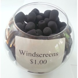 Compete Audio Foam Microphone Windscreens (Microphone Covers) 50-Pack Headset/Lapel (Lavalier) Fitness Center Pack Black