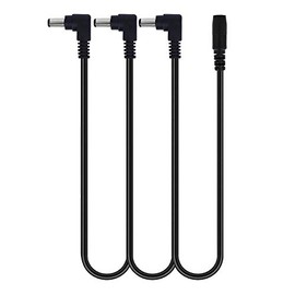Pigtone Black 1 to 3 Way Daisy Chain Cable Guitar Effect Pedal Power Supply Splitter Cable Adapter Power Cable