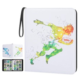 HESPLUS Football Card Binder with Sleeves, 900 Pockets Trading Card Holder, Sports Cards Storage Organizer for Football Basketball Baseball or Gaming Trading Cards with 50 Removable Sleeves
