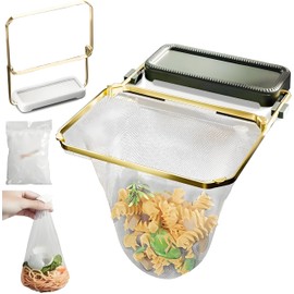 Rotatable Kitchen Sink Strainer with 100 Pcs Filter Mesh Bags,Waste Rack Sink, Food Catcher Filter Holder for Sink (Green)