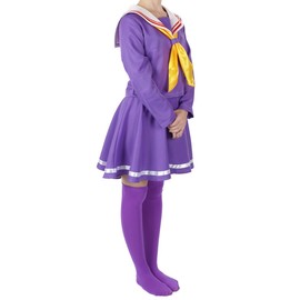 CoolChange Shiro Cosplay Costume Purple Sailor Uniform for No Game No Life Fans Size: M