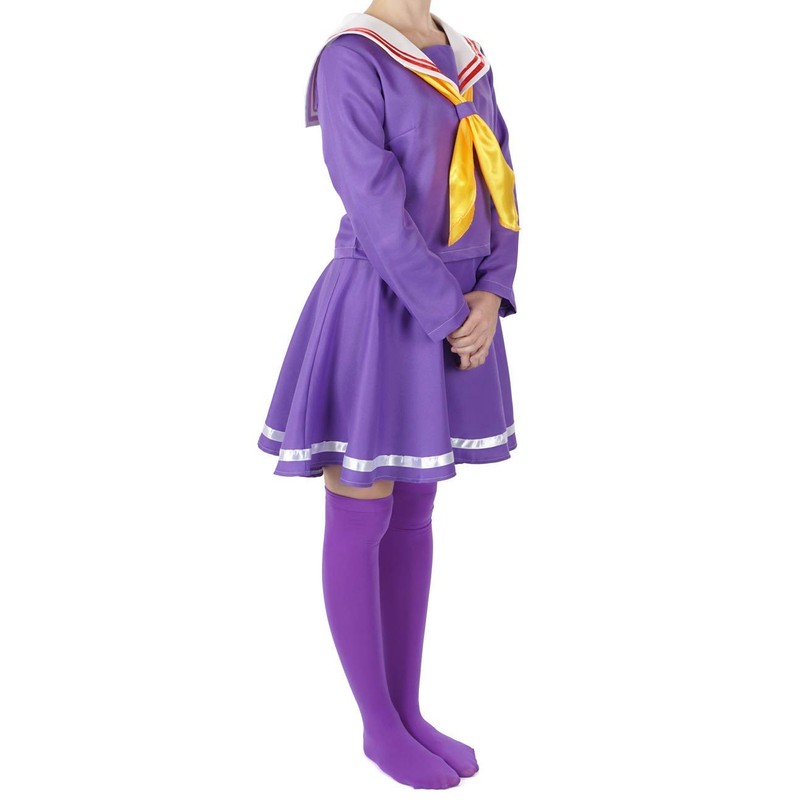 CoolChange Shiro Cosplay Costume Purple Sailor Uniform for No Game