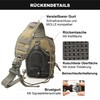 Magforce Tactical Sling Bag "Hamburger", MOLLE Shoulder & Chest Bag,