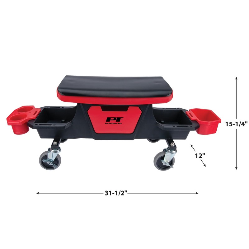 Performance Tool W85035 Heavy Duty Roller Mechanics Seat and Brake