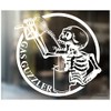 Gas Guzzler Sticker - Funny Skeleton 4x4 Truck Decal Sticker