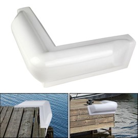 BALAVA Dock Corner Bumper,Vinyl Boat Dock Corner Bumpers with 90 Degree Angle,White Boat Dock Bumpers,Soft Dock Bumper Guards Dock Bumpers Dock Corner Edge for Boat Docks（1 Pack）
