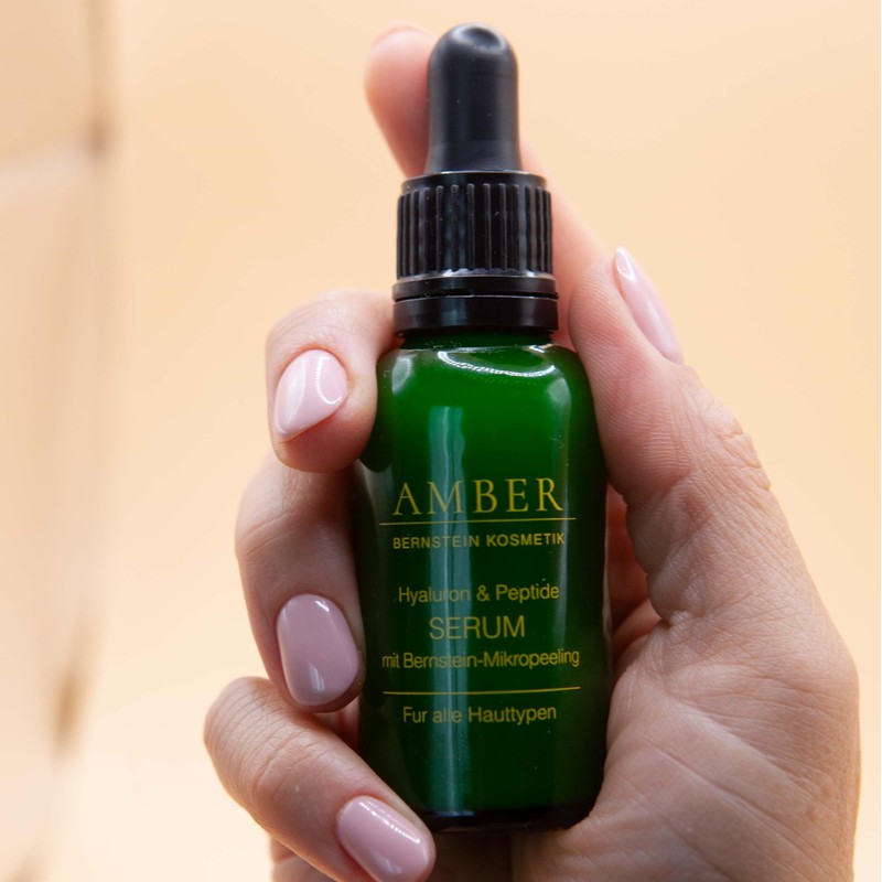 Amber Hyaluronic & Peptides Serum with Amber Micro Scrub, 30