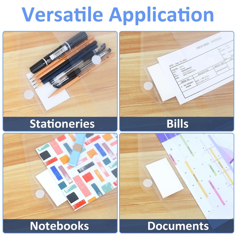 Pack of 10 A4 Document Wallets, Waterproof Document Folders A4,
