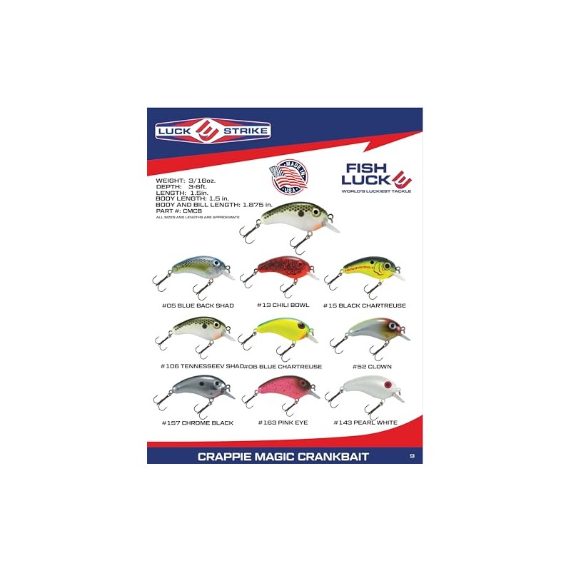 Luck E Strike Crappie Magic Crankbait (señuelo de 2 pulgadas)