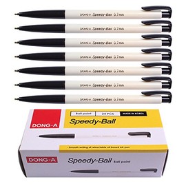Dong-a P&t Speedy Ball Point Pen Dozen Box (Black) by Dong-A Speedy