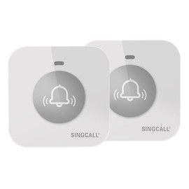 SINGCALL Call Bell Button, Restaurant Call Button, Call Button, Call Bell, Commercial Staff Call Bell, Restaurants, Izakaya, Yakinikuya, Nursing Homes, Hospitals (2 Pack)