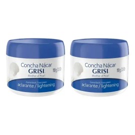 2 Cremas Faciales Concha Nácar Grisi 110g Aclarante De Piel                                                                                           