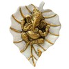 Charmy Crafts Metal Ganesha On Leaf, Wall Hanging Article for