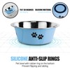 Stainless Steel Dog Bowls, Nonslip Rubber Bottom No Spill Proof