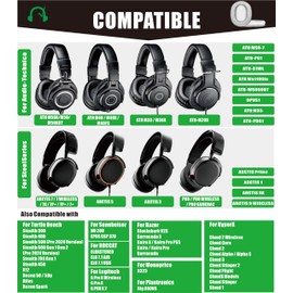 Replacement Earpads for Audio Technica ATH M50X/M40X/M30 for HyperX Cloud/Alpha for Steelseries Arctis earpads Replacement, Ear Cushions Also fit Turtle Beach Stealth & More