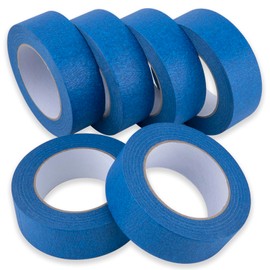 AZUNYYDS Blue Painters Tape, Masking Tape Blue 1.5in x 55yds, 6 Rolls of Blue Paint Tape, 1.5 Inch Painters Tape for Sharp Lines, Clean Release Masking Tape 330 Total Yards