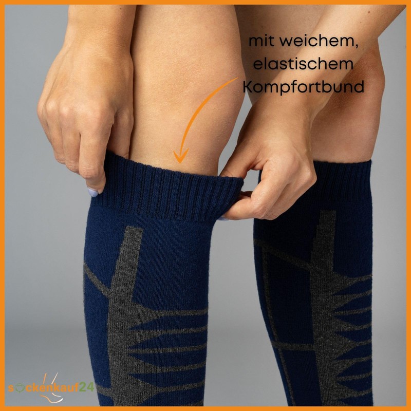 2 Pairs of Ski Socks Men's & Women's Ski Knee