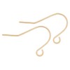 BENECREAT 100pcs 18K Gold Plated French Earring Hooks with Loop