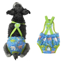 Dog Diaper Sanitary Pantie with Suspender Reusable Doggies Period Pants Washable Girl Pet Underwear Diapers Jumpsuits Onesie for Puppy Small Female Dogs in Heat