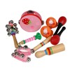 10Pcs Kids Children Educational Musical Percussion Instruments Set Toy Tambourine
