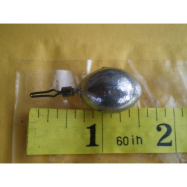 HOME MADE 50 PCS. DROP SHOT EGG SINKERS, 1 OZ. W/#4 LINE GRIP SWIVEL, F/DO-IT MOLD