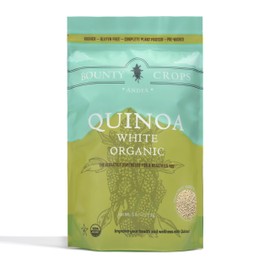 BOUNTY CROPS Organic White Quinoa (5 lb - 80 oz - 2.27 kg), Fiber, Iron and Potassium, Plant Base Protein, Gluten-Free, Non-GMO, Kosher, Vegan Superfood