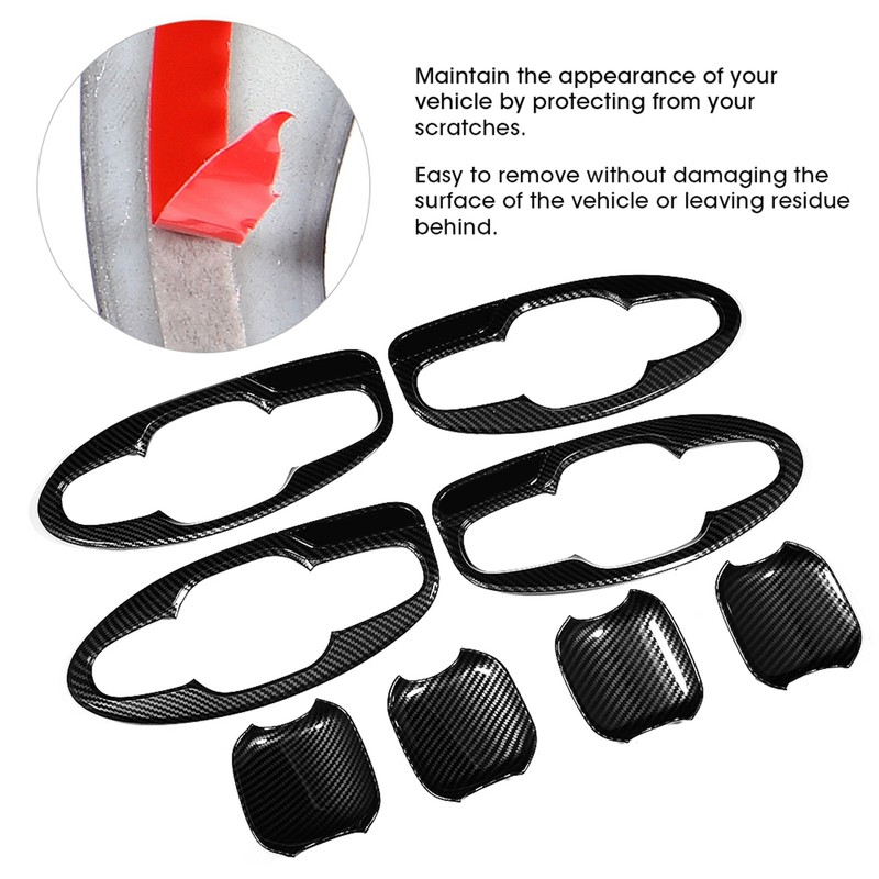 8pcs Car Door Handle Bowl Insert Plate Trim Fit for