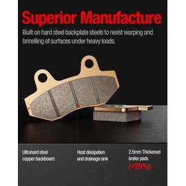 Sintered Disc Brake Pads for Sur Ron Storm Bee Segway X160 X260 Talaria Sting R MX3 MX4 Super73 RX Shimano Super73,Front （Rear） Brake Pads Fits Ebike/Electric Dirt Bike/Motorcycle
