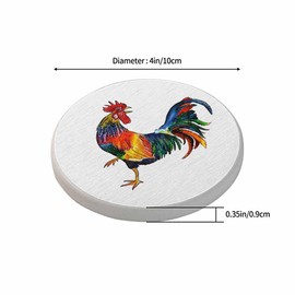 oFloral White Baseball Coasters for Drinks Outdoor Sport Game Classic Cups Place Mats for Home Decor Set of 2, 4 Inch