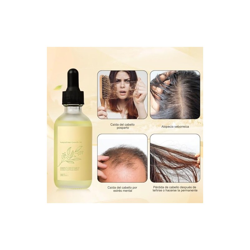 2PC Set de aceites naturales para el cabello con aceite