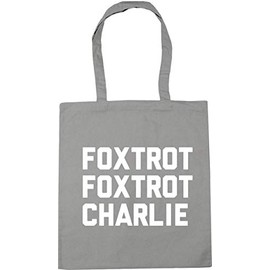 Hippowarehouse Foxtrot Foxtrot Charlie Tote Shopping Gym Beach Bag 42cm x38cm, 10 litres
