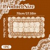 Lace Table Runner 15x28 Inch Rectangular Cotton Handmade Crochet Lace