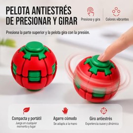 Pelota antiestrés giratoria 360°, Spinner de presión transformable