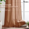 XTMYI Terracotta Country Curtains for Living Room,Sheer Linen Curtains for