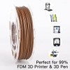 AMOLEN Wood PLA Filament Bundle 3D Printer Filament Wood Sets,Walnut,Cherry,Bamboo,Ebony,3D