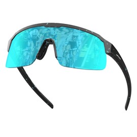 ATTCL Unisex Sports Cycling Sunglasses Men Women Biking Glasses UV Protection MTB Bicycle Riding Goggles KC07 Black Blue