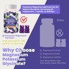 Potassium Magnesium Gummies,High Absorption Magnesium Glycinate,B6,D3,Potassium Citrate for Leg Cramps,Muscle,Electroyte