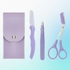 3-Piece Unisex Eyebrow Grooming Set: Razor & Tweezers for Professional Use Grooming Tools 3ea