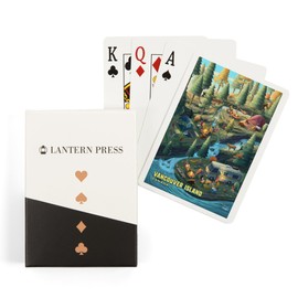Lantern Press Vancouver Island, British Columbia, Canada, Camping Enjoyment (52 Playing Cards, Poker Size Card Deck with Jokers)