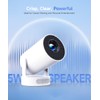 Mini Projector 4K Support with WiFi 6 and Bluetooth 5.4,