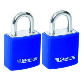 Sterling APL222P APL 2 x 20mm Aluminium Padlocks-Keyed Alike, Assorted Colours, 20mm