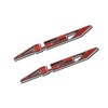 2X 427 Aluminum Emblem Badge Decal Red & Silver for