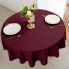 DWCN Round Table Cloth 160 Diameter Red Round Tablecloth Wipeable