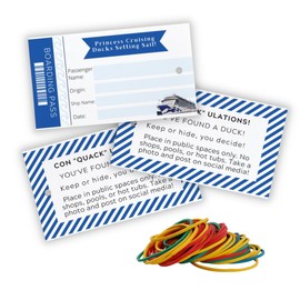 Cruising Ducks for Princess Cruise Boarding Pass Princess Hang Tag with Rubber Bands | 30 Pack | Tags 2 x 3.5" inches Size to Attach to Sailor Rubber Ducks | Cruise Ship Game #CruisingDucks