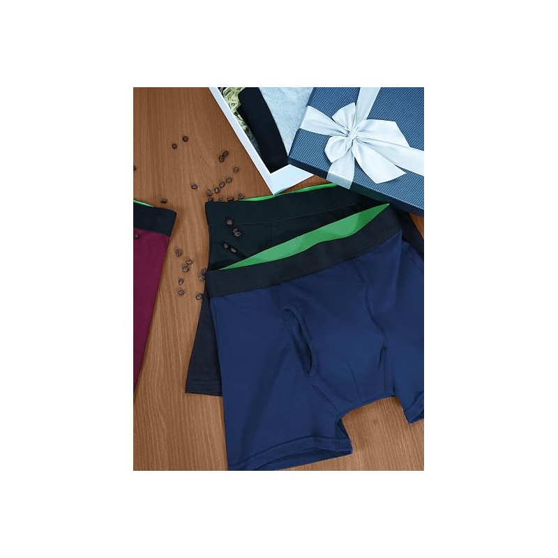 TIICHOO Mens Incontinence Underwear Washable with Absorbency Fly Front Leak